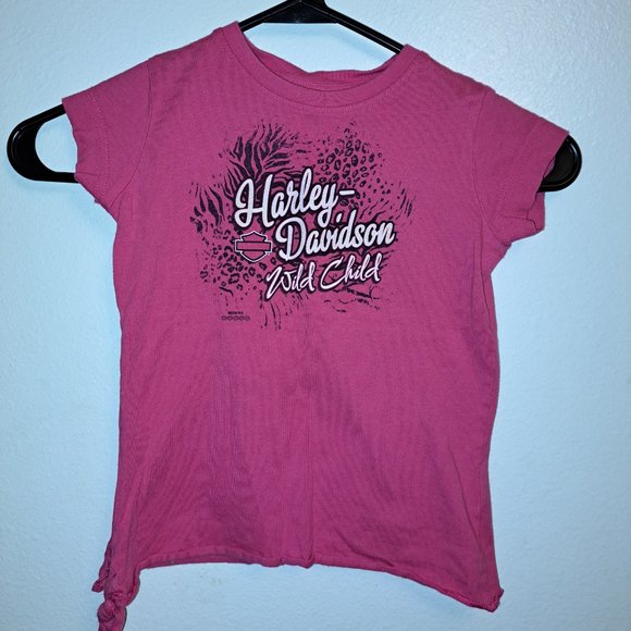 Harley-Davidson Other - Harley Davidson Motorcycles Girls Pink Wild Child Okoboji Iowa Short Sleeve Tee